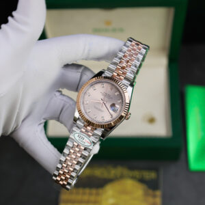 Đồng Hồ Rolex DateJust 126331 Rep 11 Mặt Số Hồng Đính Đá Nhà Máy Clean 41mm (7)