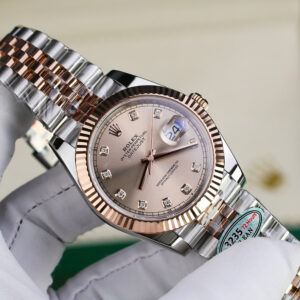 Đồng Hồ Rolex DateJust 126331 Rep 11 Mặt Số Hồng Đính Đá Nhà Máy Clean 41mm (7)